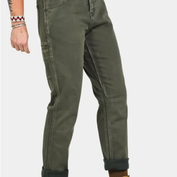 Olive Green High-Waist Utility Shop Pants - 4x30 - Picture 3 of 10